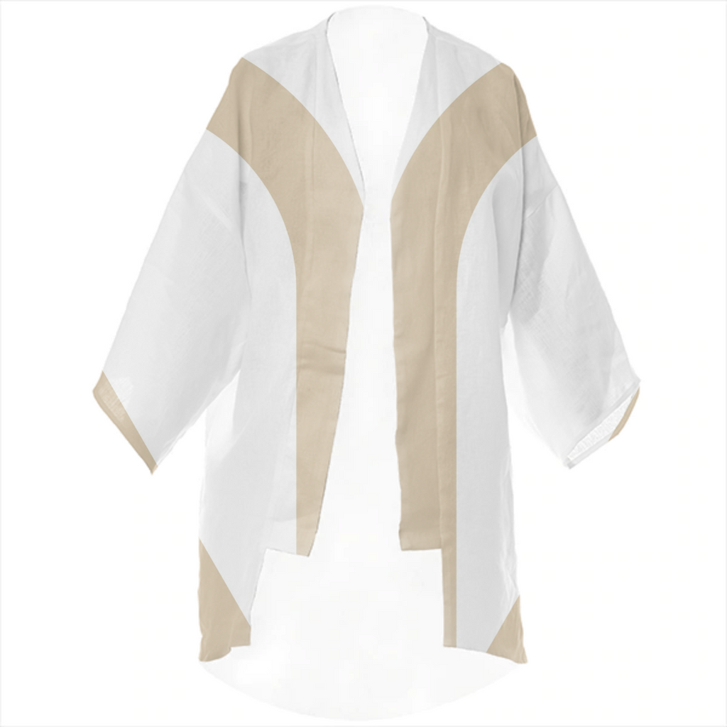 Auldra White Linen Cloak