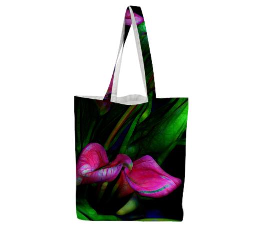 Small pink Calla Lillies Tote Bag