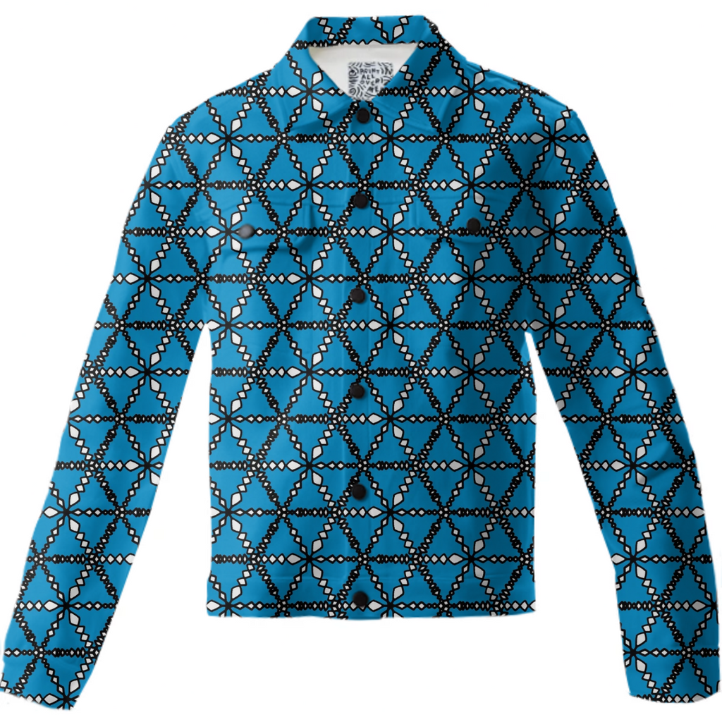 Blue Jeans Geometric Pattern