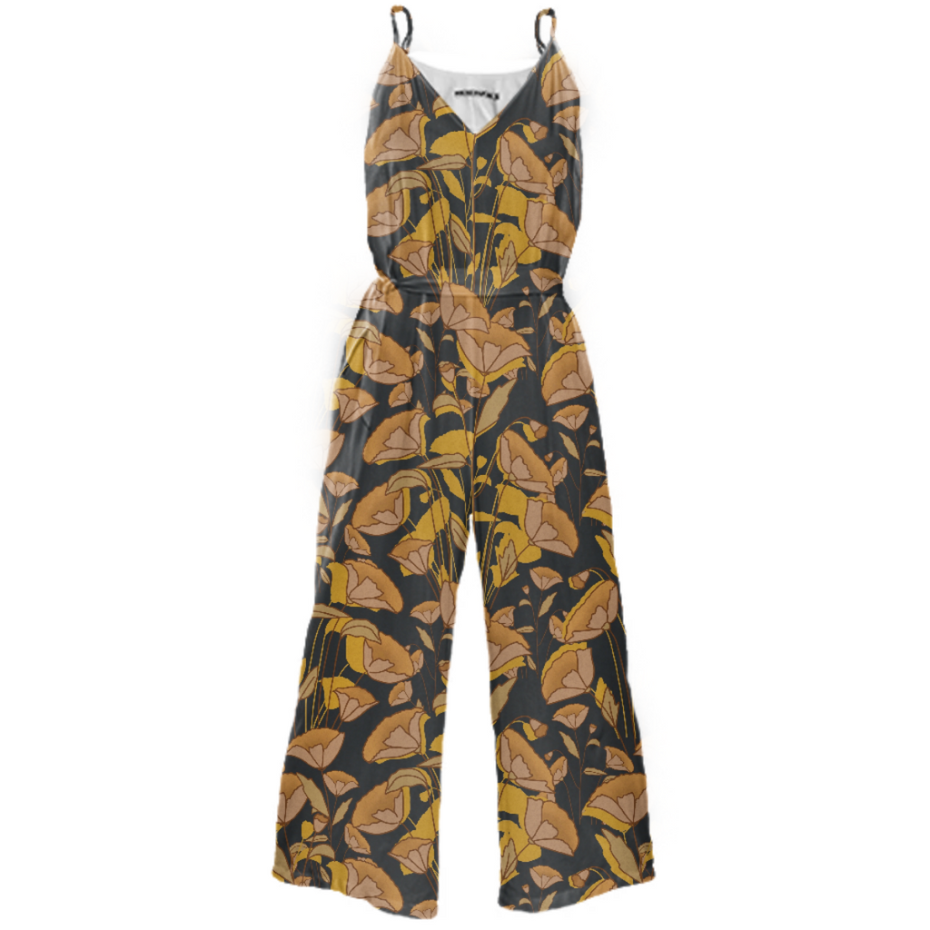 Yellow poppies jumpsuit