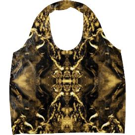 Elegant gold brown vintage fractal pattern Eco Tote