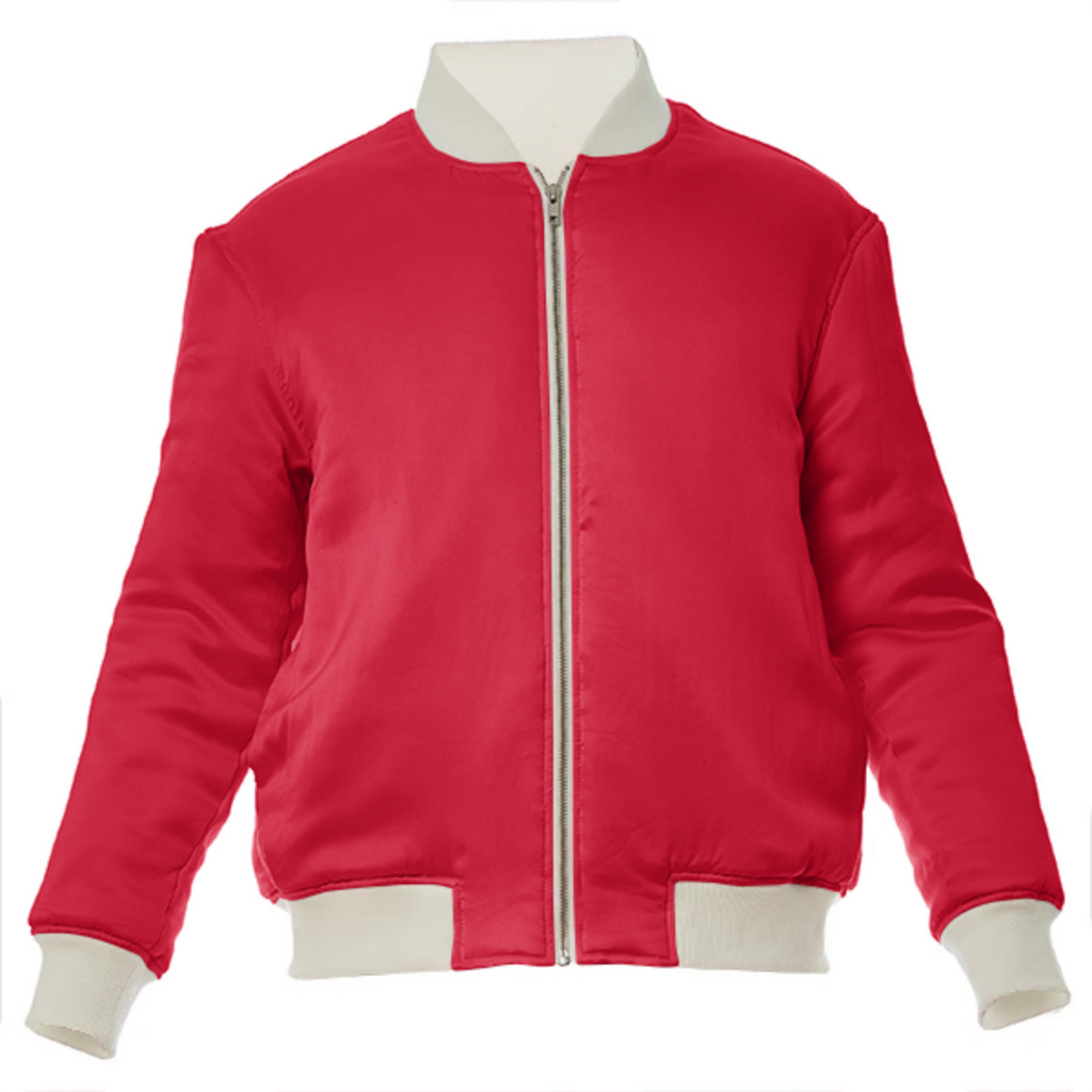 color Spanish red VP silk bomber jacket