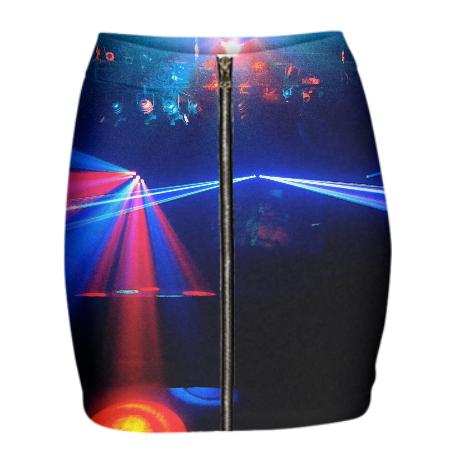 Gabriel Held Neoprene Mini Zip Skirt