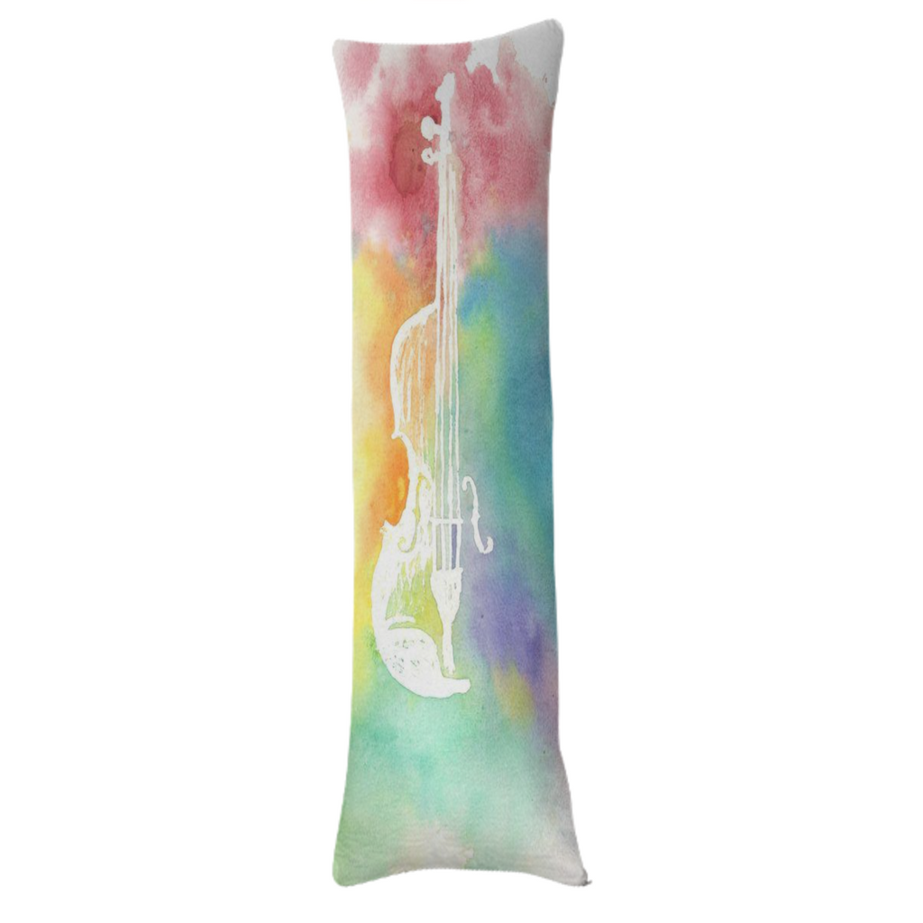 Watercolor Violin Body Pillow