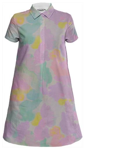 Floral mini shirt dress