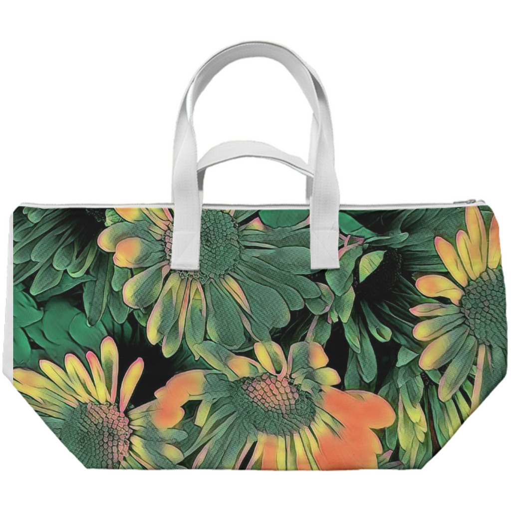 Green Blossoms Weekend Tote Bag