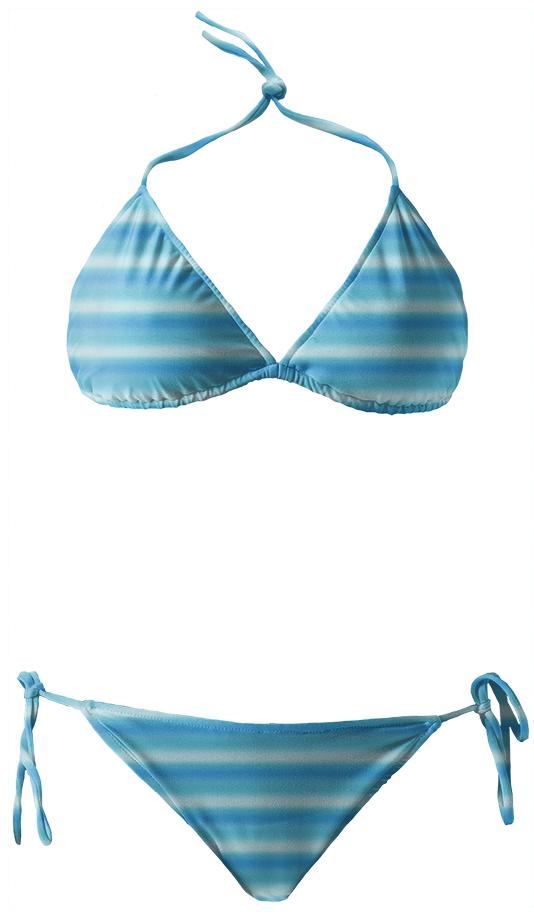 Blue Ombre Pattern Bikini