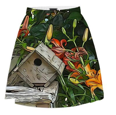 Painted Birdhouse Summer Skirt