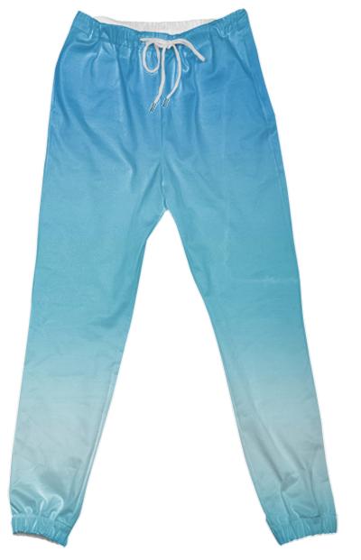 Blue Ombre Cotton Pants