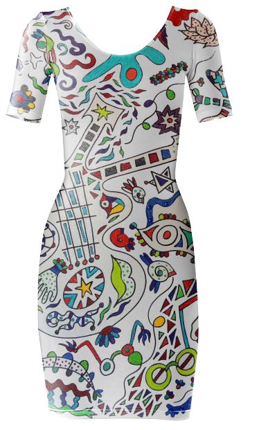 Psychedelic Guitar Dress