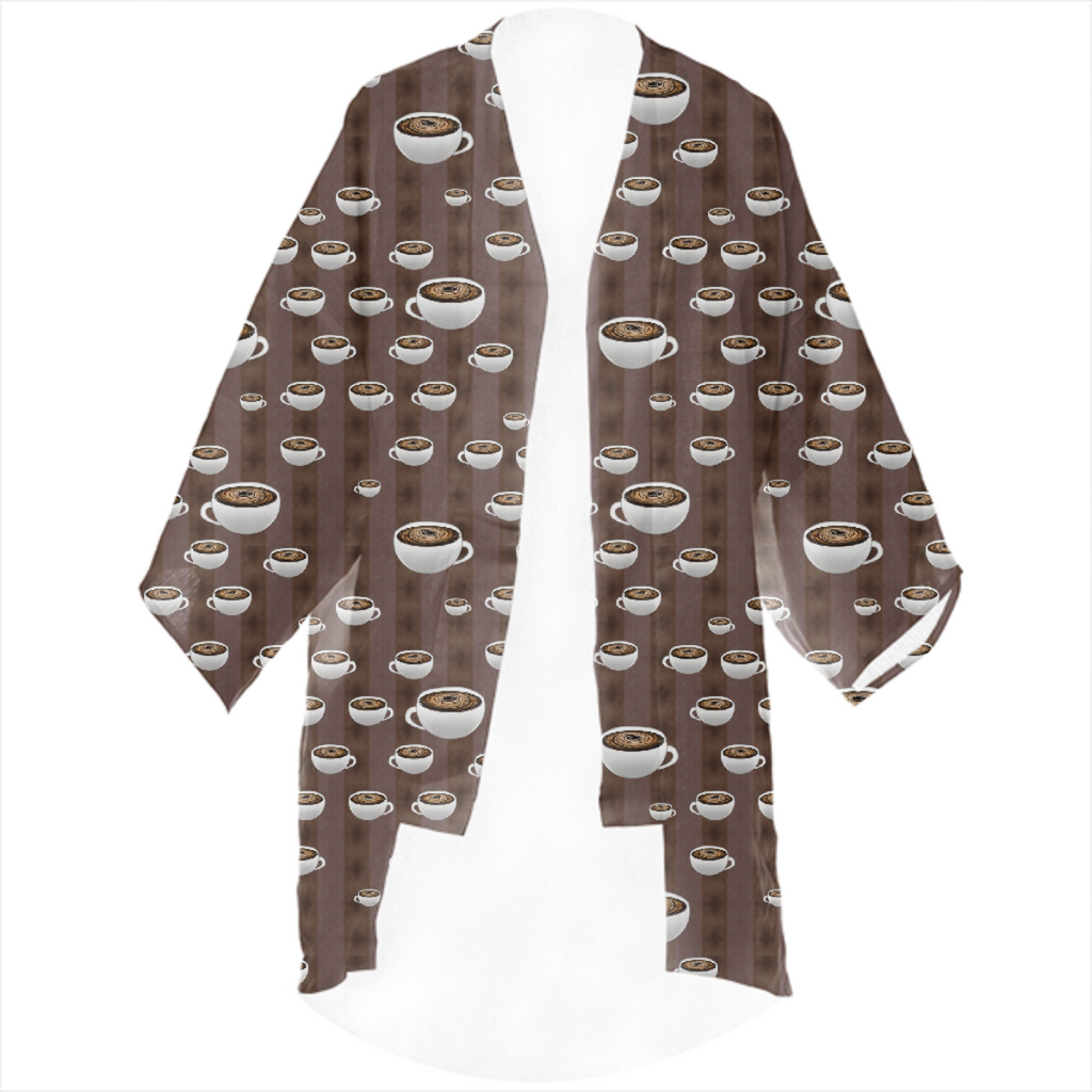 True Coffee Repeat Linen Kimono