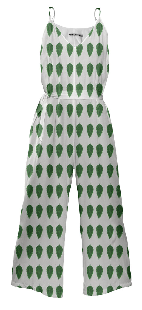 Eco print leaf jumpsuit
