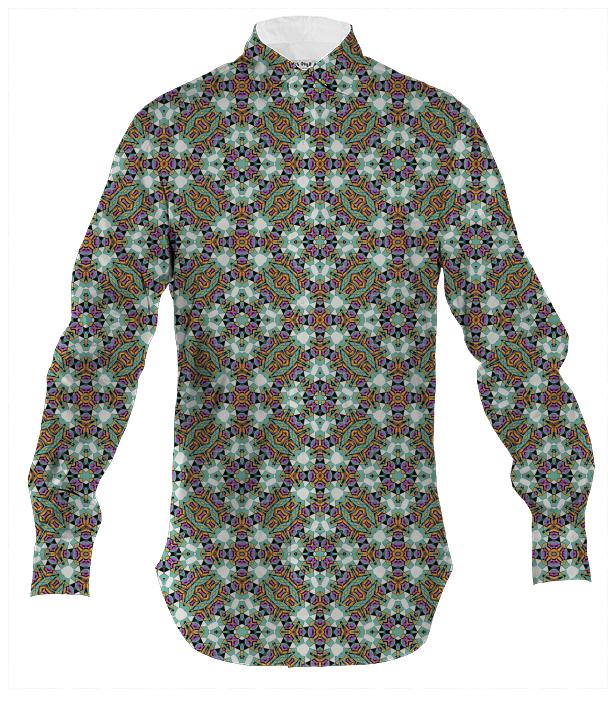 Geometric pattern print shirt
