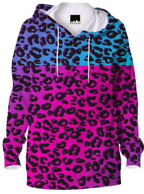 Oversized Cool Rainbow Cheetah Hoodie