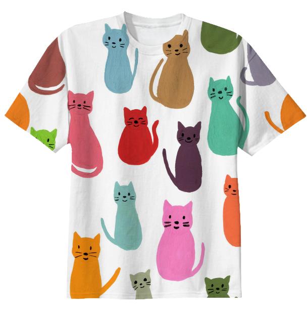 Painted Kitties T Shirt