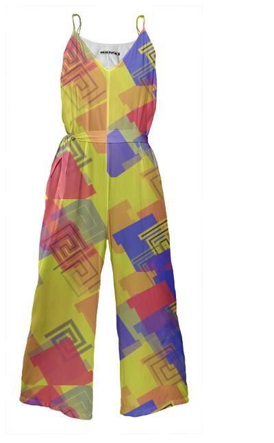 Primary Maze Tie Jumpsuit