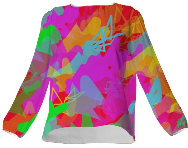 Color Splash Silk Top