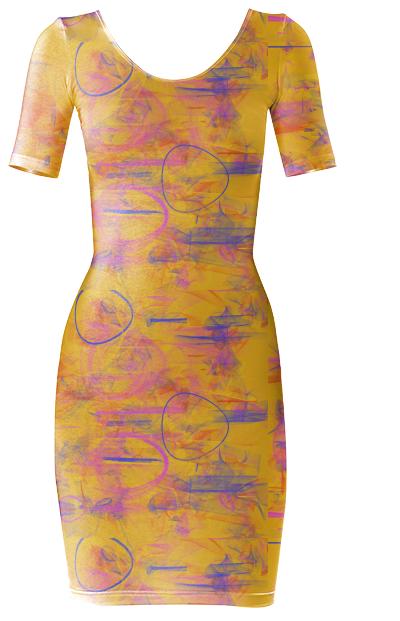 swirl bodycon dress KIZN Multicolor Printed Mesh Sheer Bodycon Mini Dress Women's Cocktail Sundress Abstract Swirl Slim Fit Long Sleeve Round Neck Knitted Fabri,M