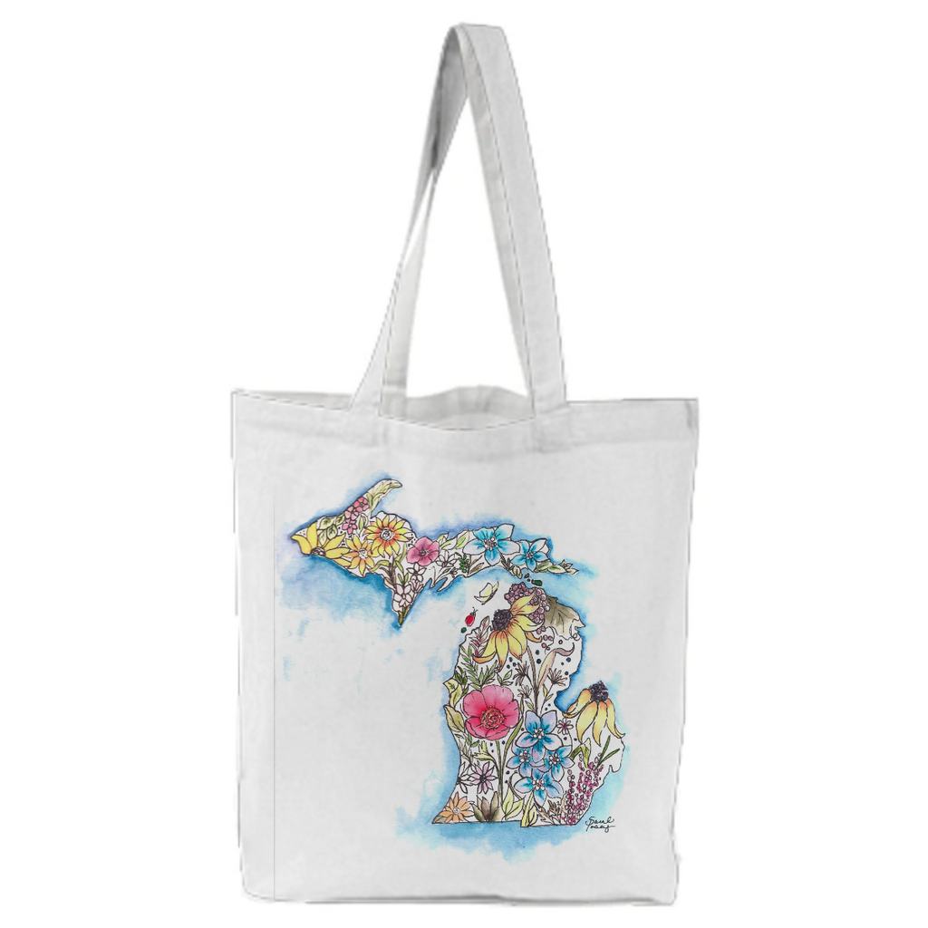 Floral Michigan WC Tote