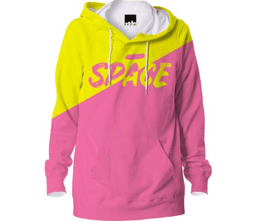 Negative Space Hoodie Yellow and Pink