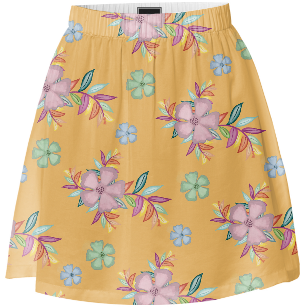 Yellow flower skirt