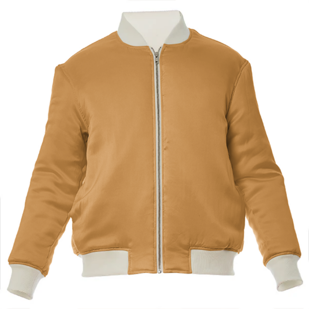 color butterscotch VP silk bomber jacket