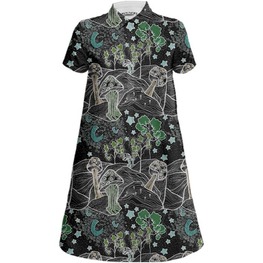 Mushrooms Eat Mini Dress