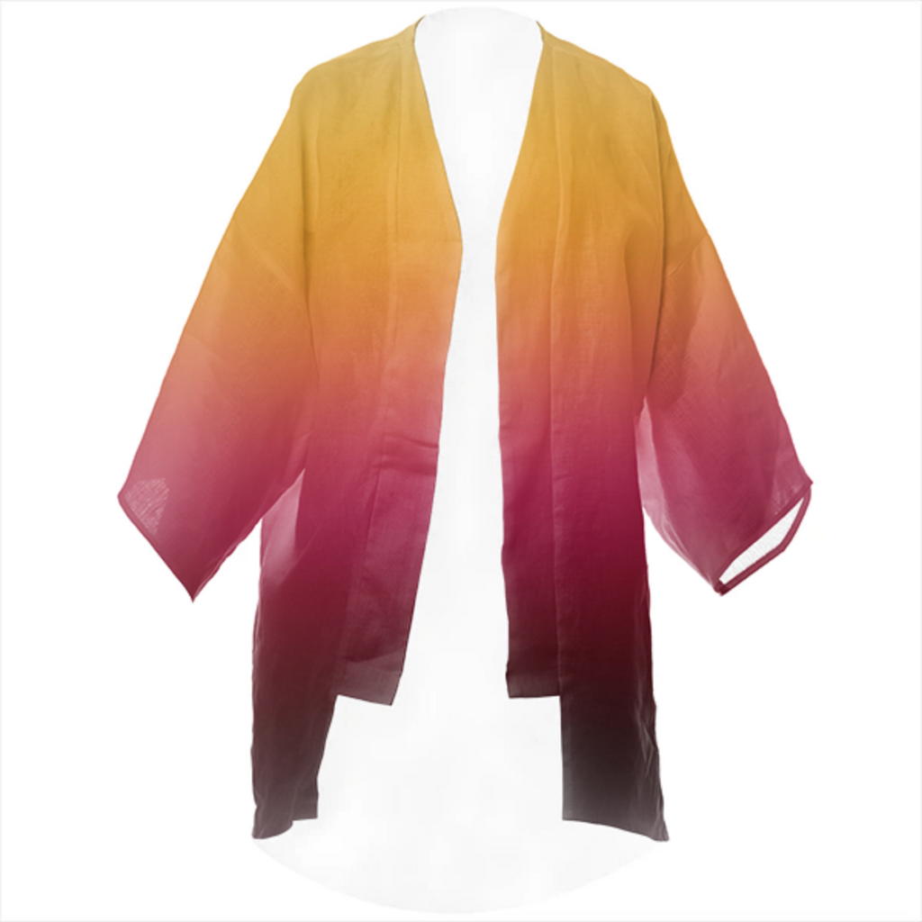 Linen Kimono - You Never Know - Color Cloud - Jessica Poundstone