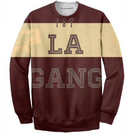la gang sweater maroon