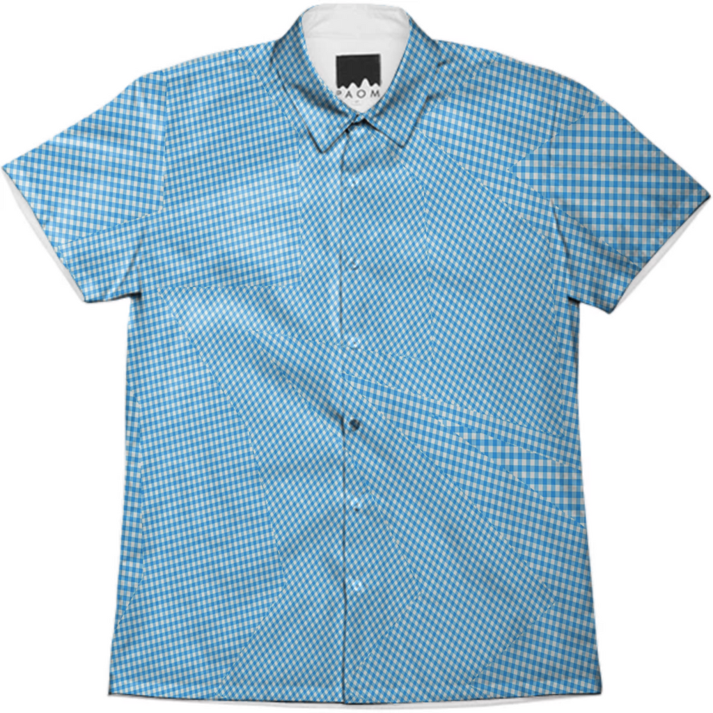 germgerm shattered baby blue short sleeved shirt