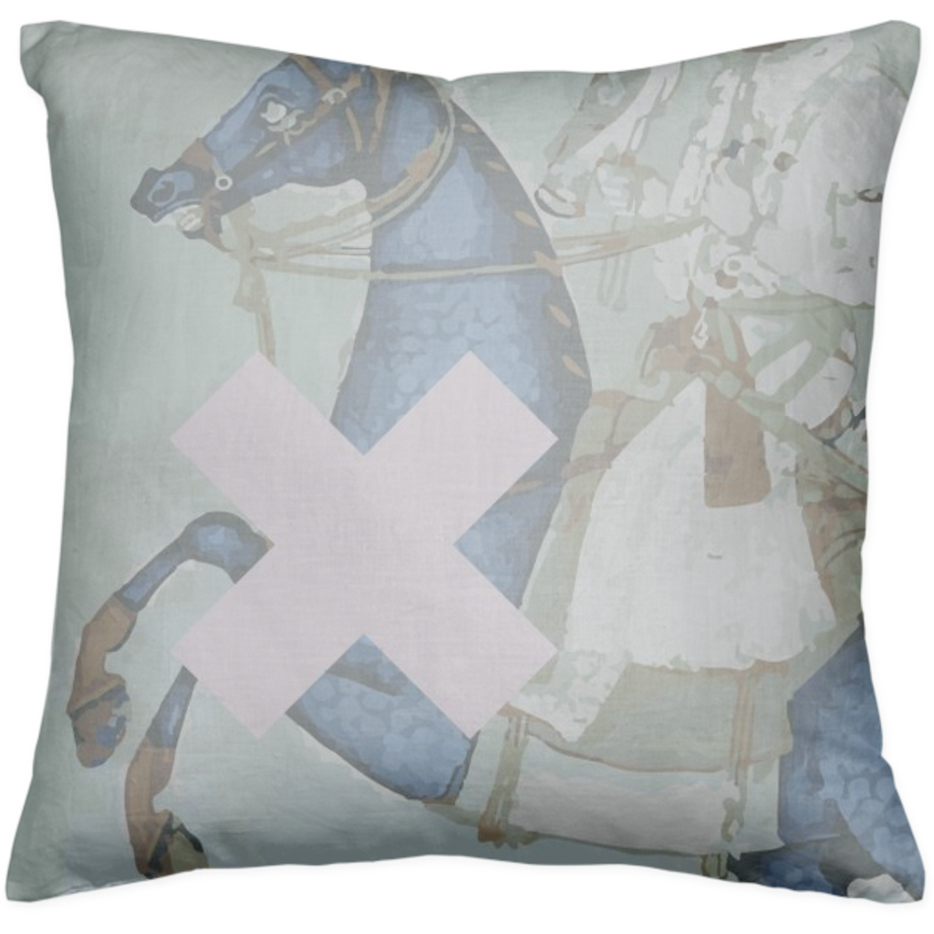 Pink cross Indian Mughal horse in blue