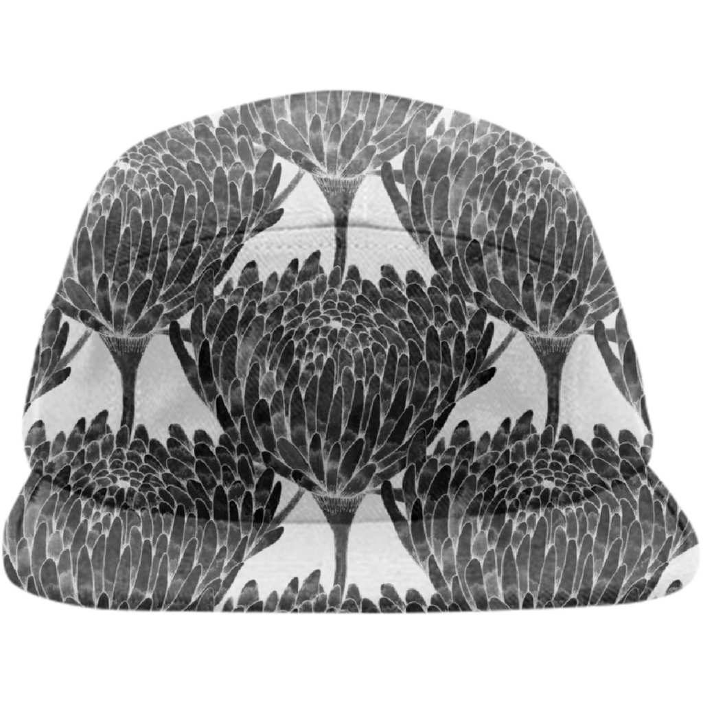 Chrysanthemum Crowd Black Baseball Hat