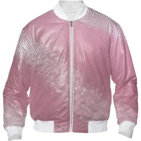 Pink White Bomber Jacket