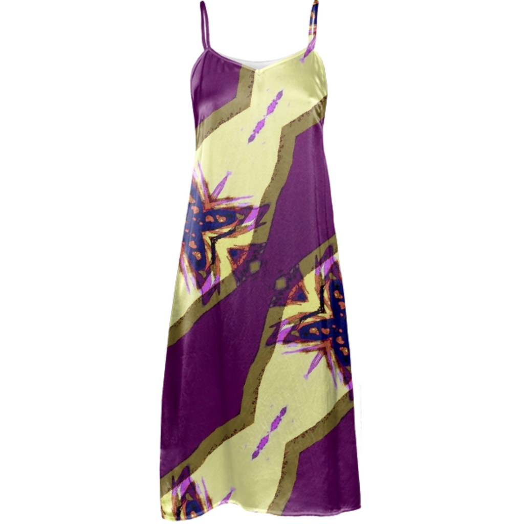 Purple Draco Ikat silk dress 2