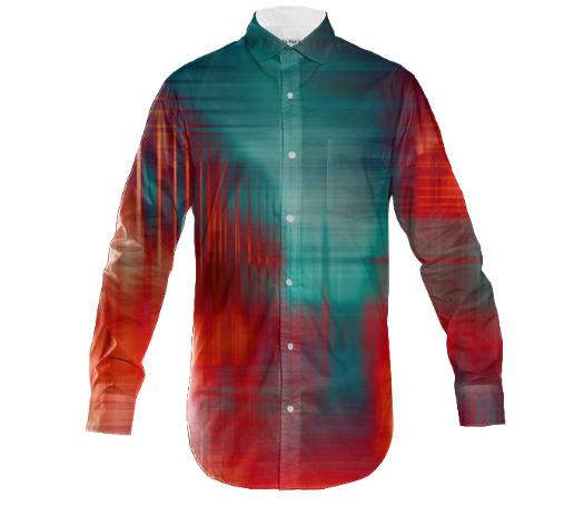 Slim fit mens button abstract