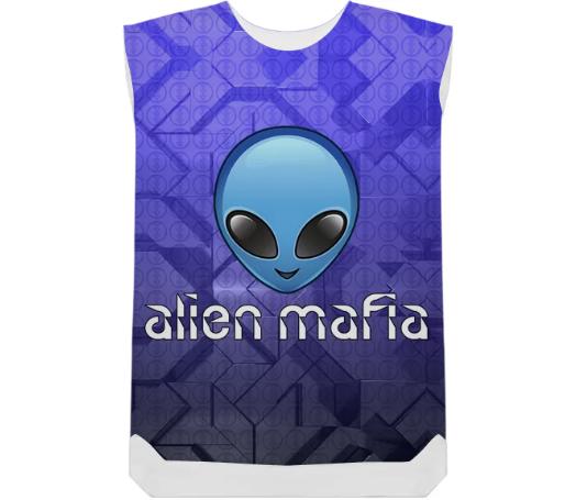 Blue Alien Mafia Shift Dress