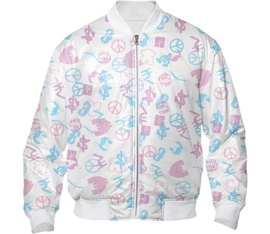 Cash Monogram Graffiti Bomber Jacket