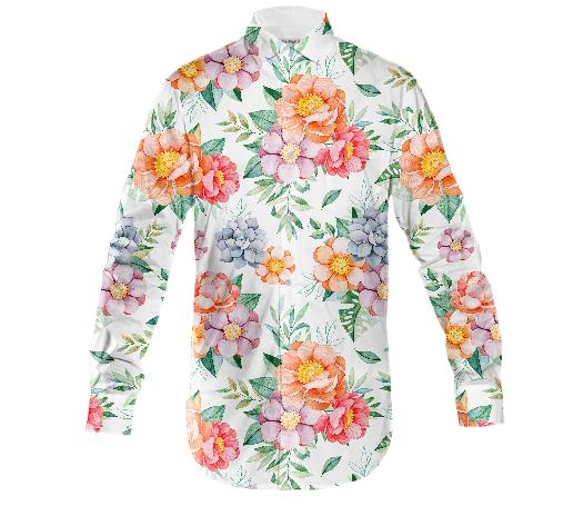 Floral Long Sleeve Shirt LS0001