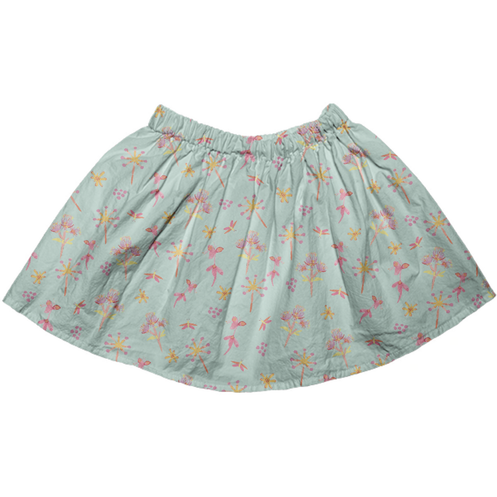 Flowers and butterflies in soft colors will add charm and warmth to your child's wardrobe.