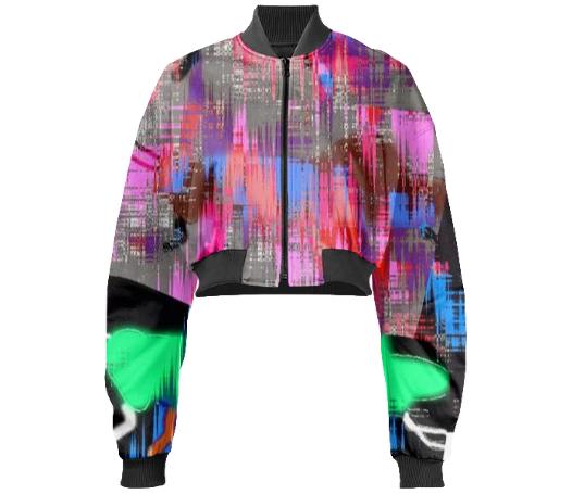 Grasshopper pink in black