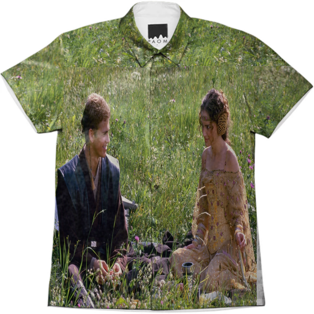 Anakin and padme all over print shirt