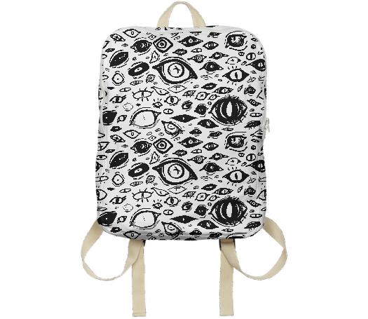 Eye Eye Eye Backpack in White
