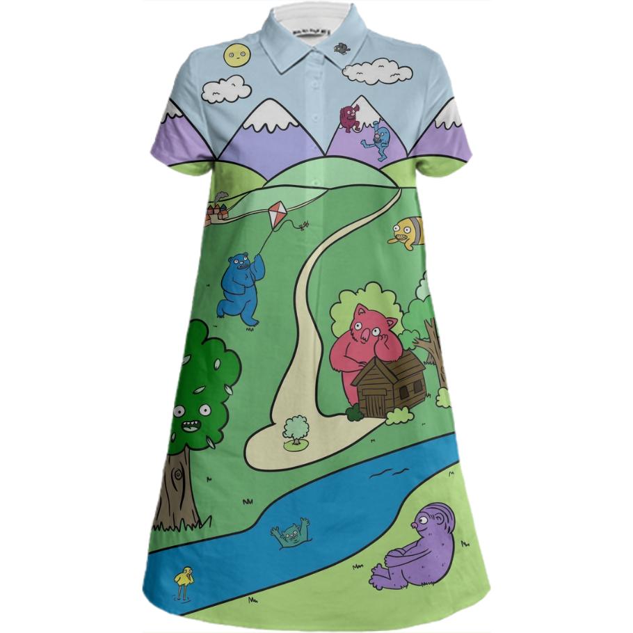 Monster Valley Mini Shirt Dress