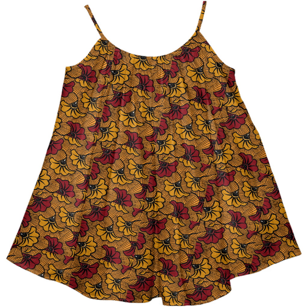 African pattern Top - colorful flowers - winter dress