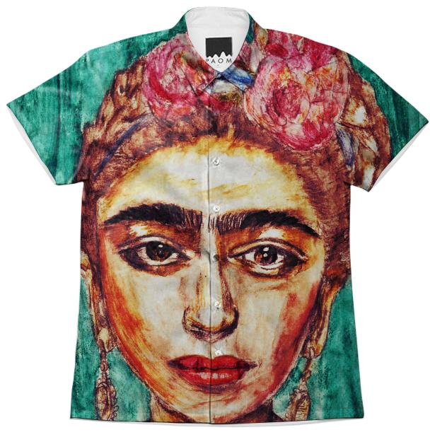 Frida Kahlo Short Sleeve Workshirt