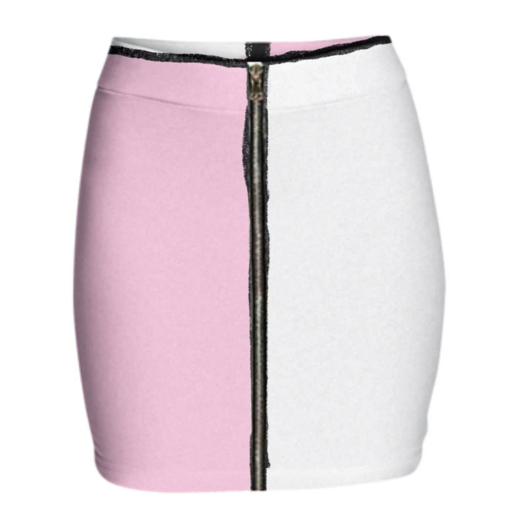 Pink and white skirt