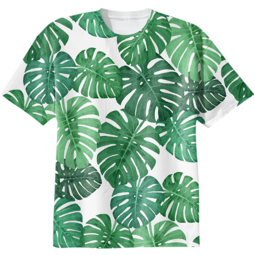 Monstera Jungle Cotton T-Shirt by Frank-Joseph