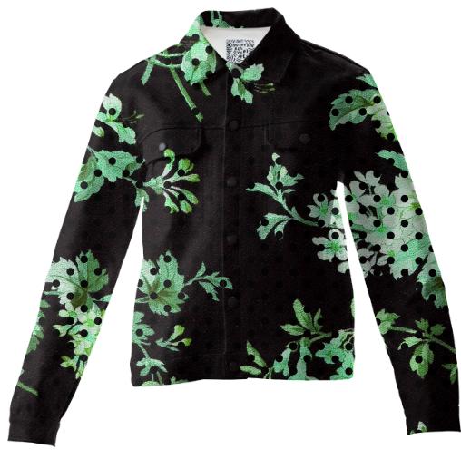 green floral jacket