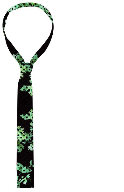 green floral tie
