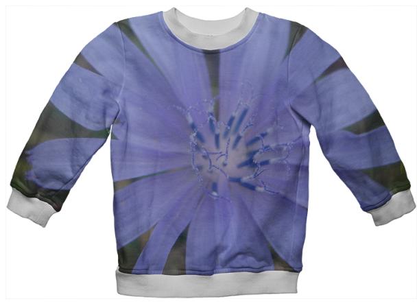 Kids sweatshirt pretty blue flower